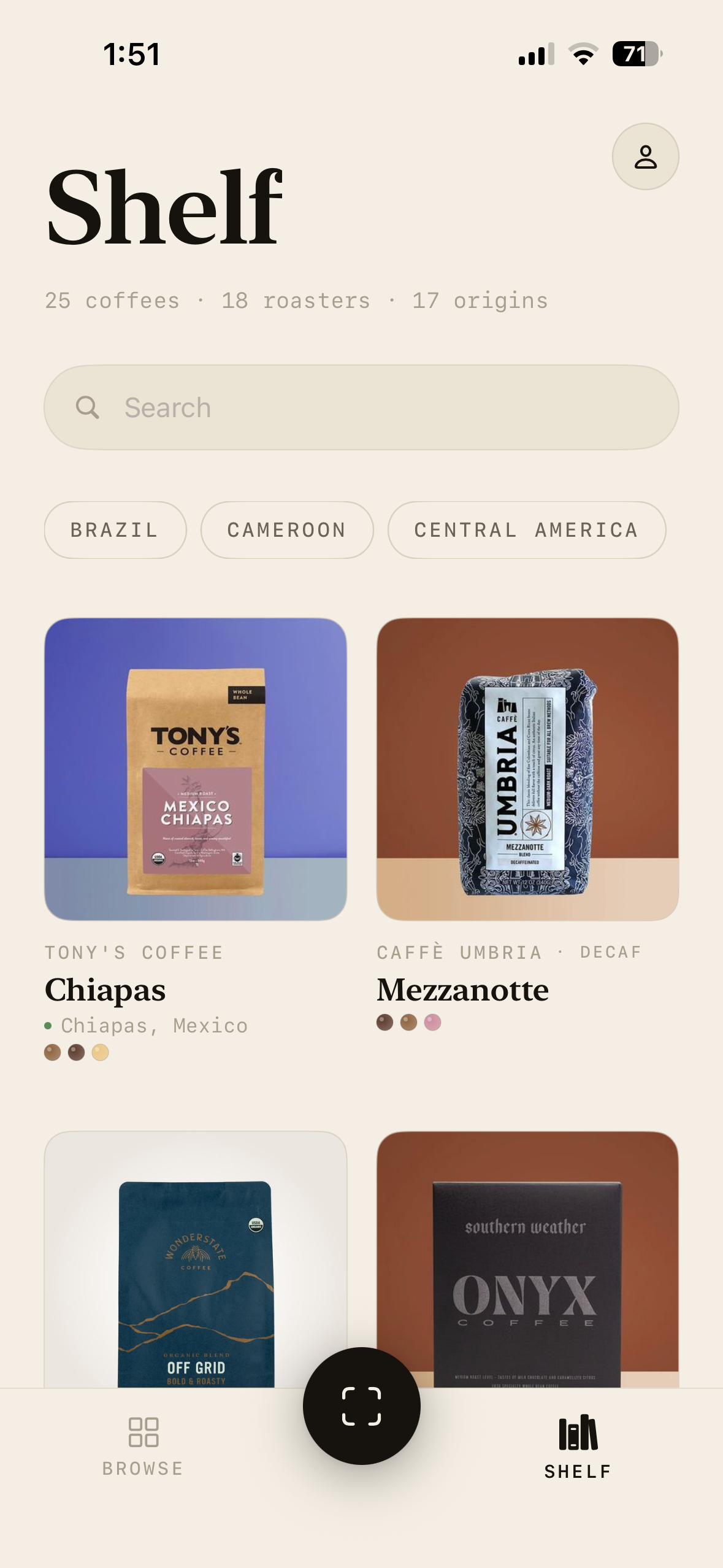 Your personal coffee shelf